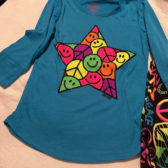 NWOT Justice 2pc PJ set size 10 - Picture 2 of 5